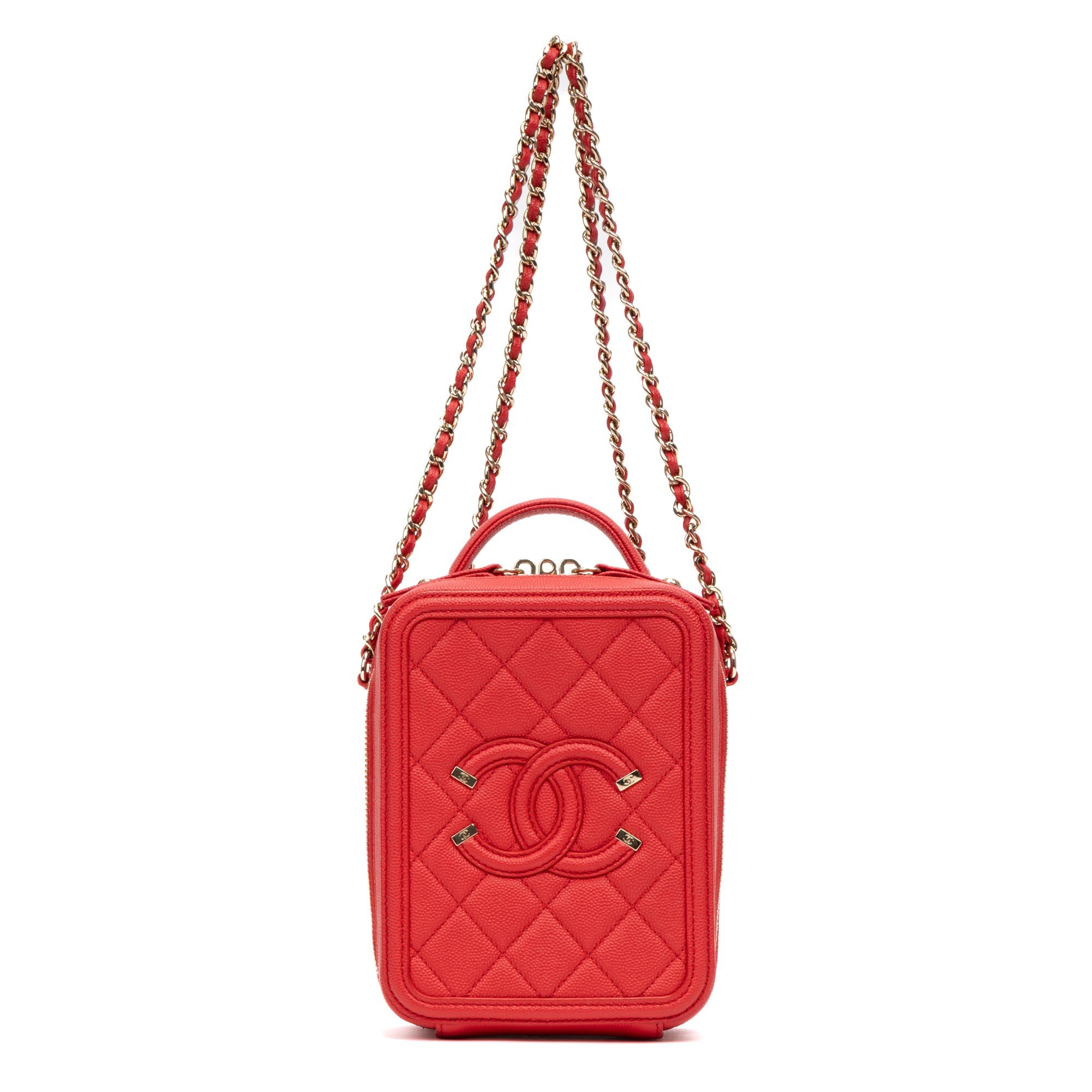 Vanity leather handbag
