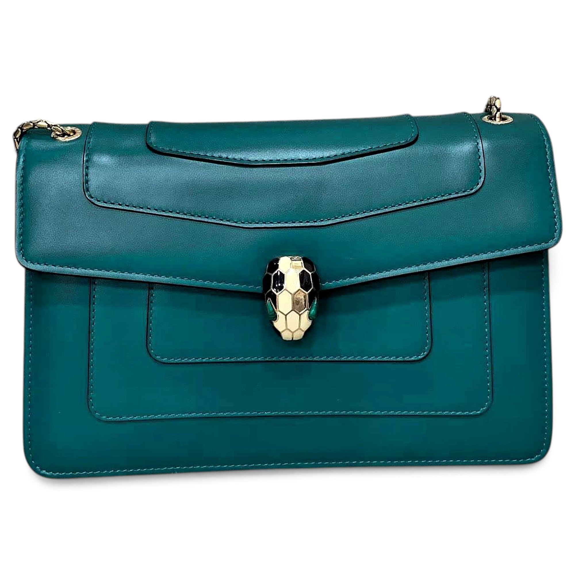Serpenti leather handbag