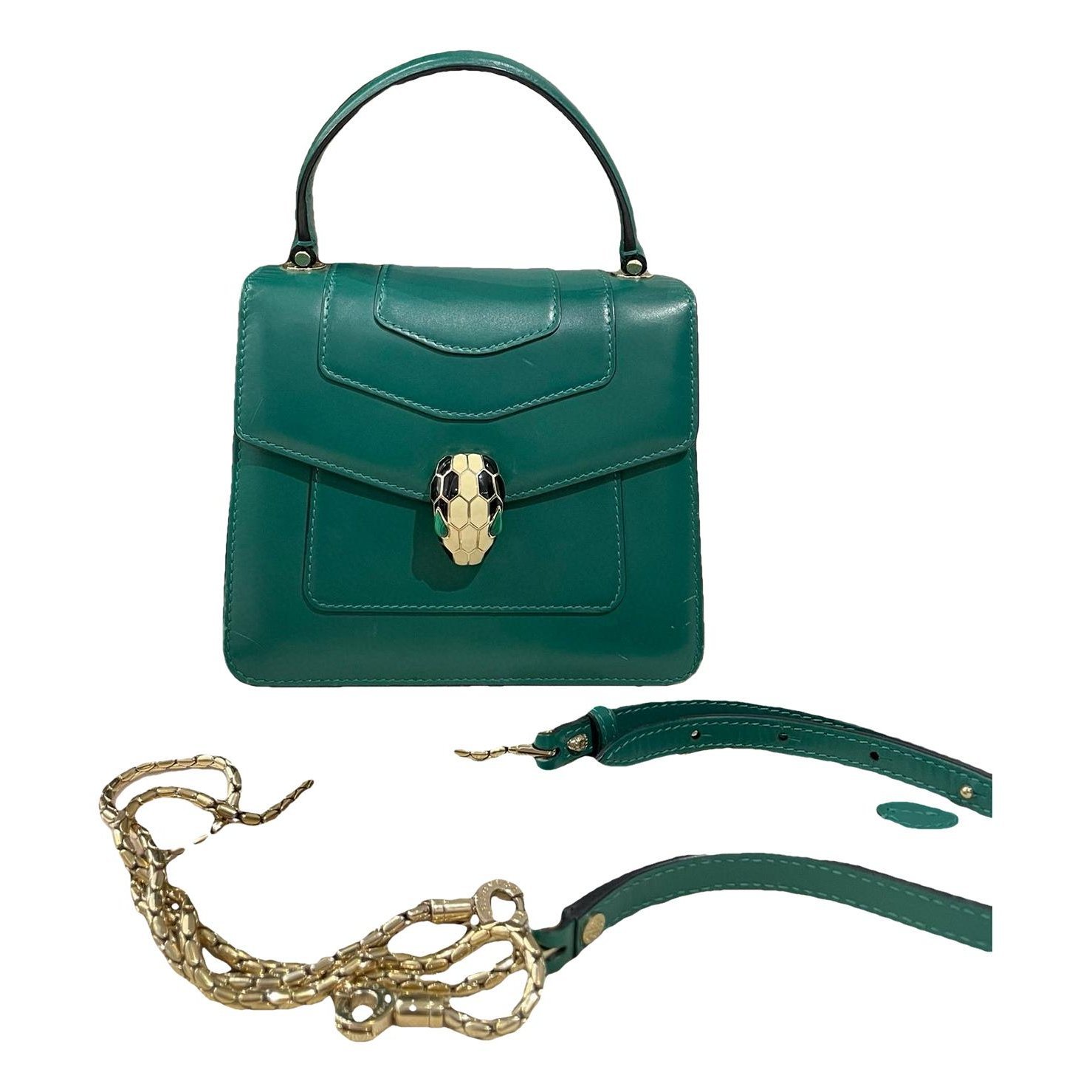Serpenti leather handbag