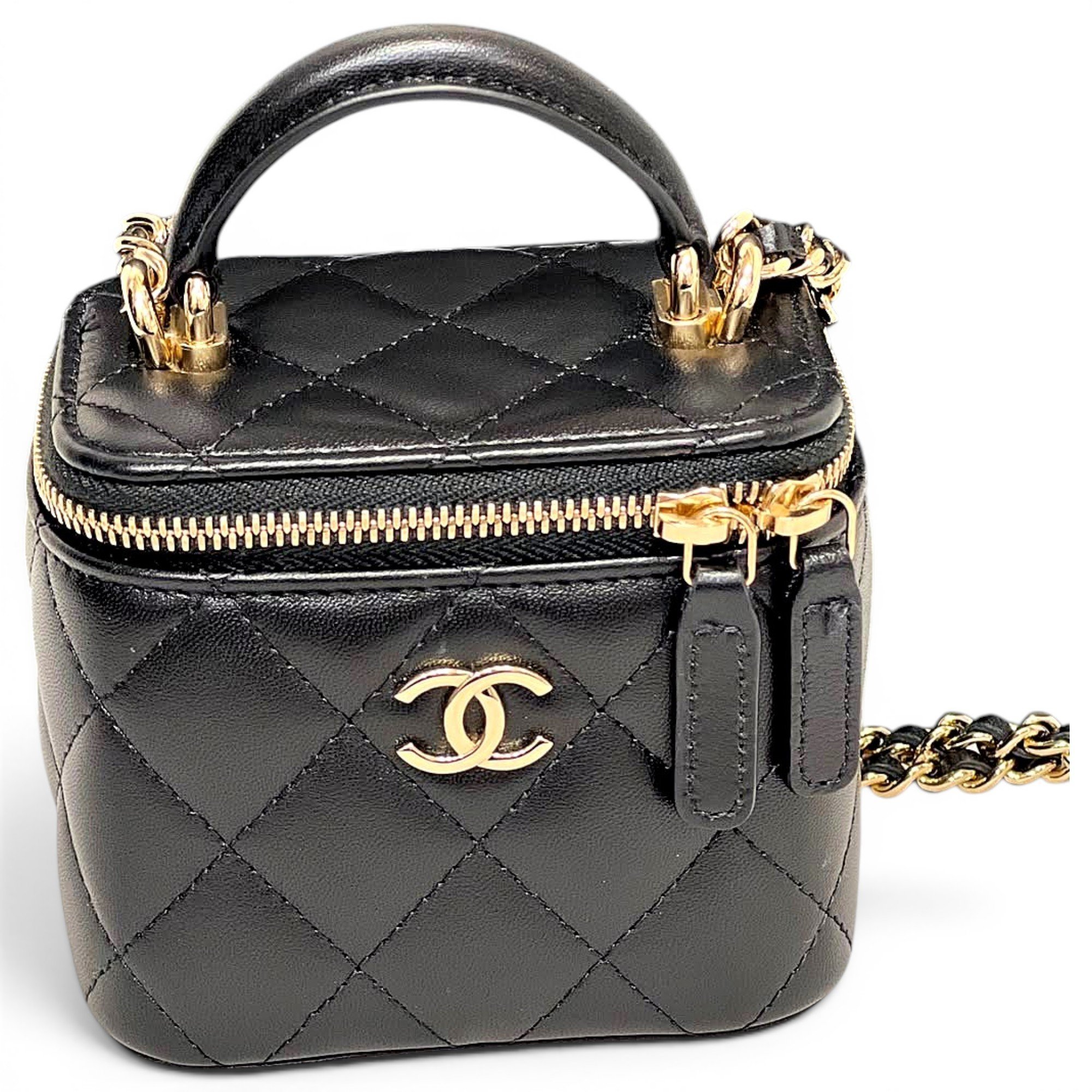 Trendy CC Vanity leather handbag