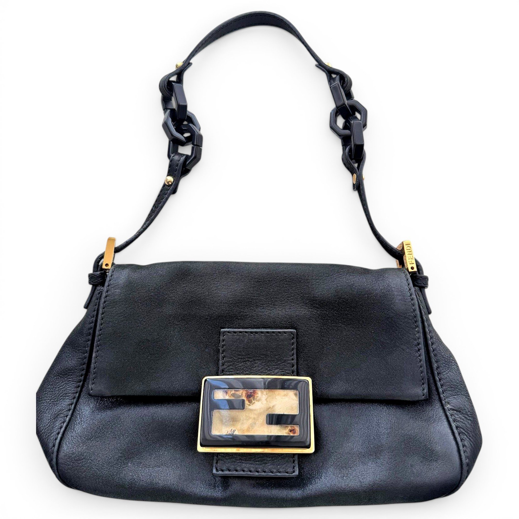 Baguette leather handbag
