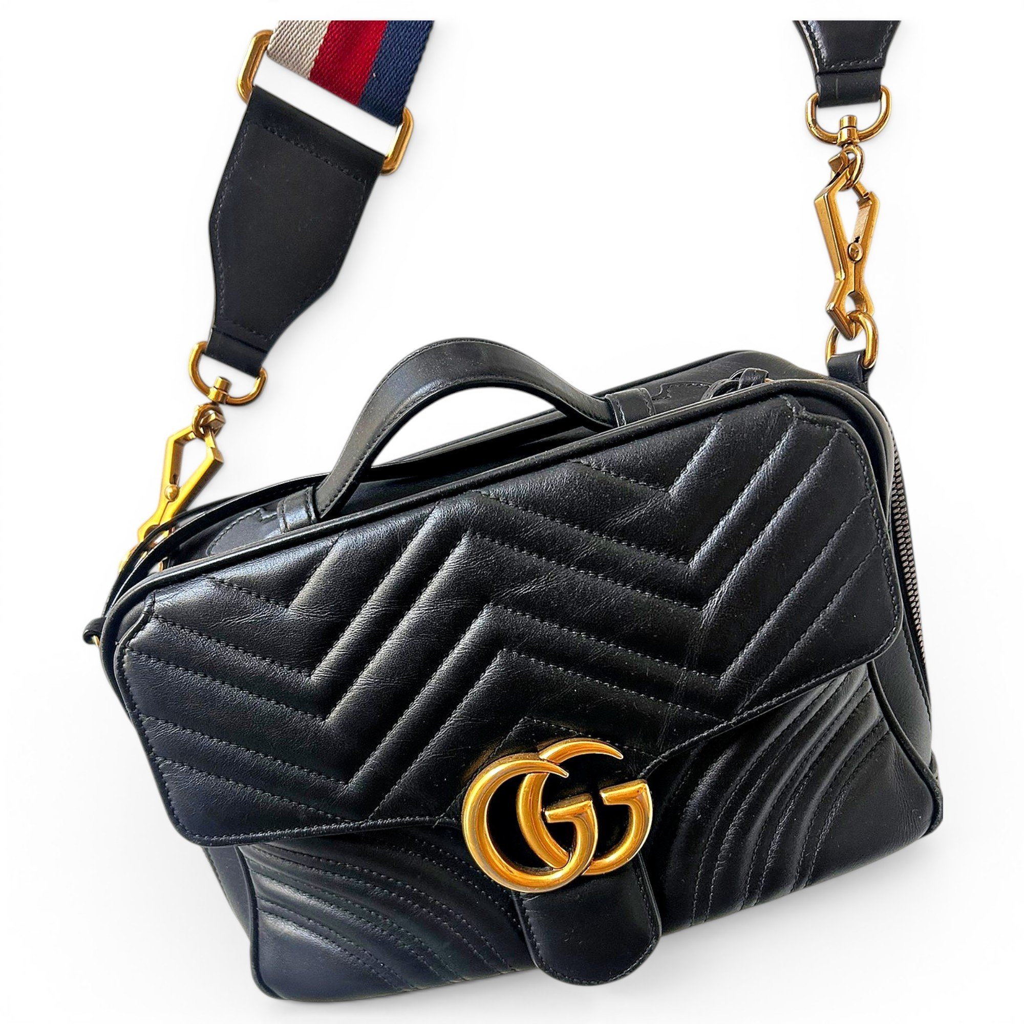Leather clutch bag