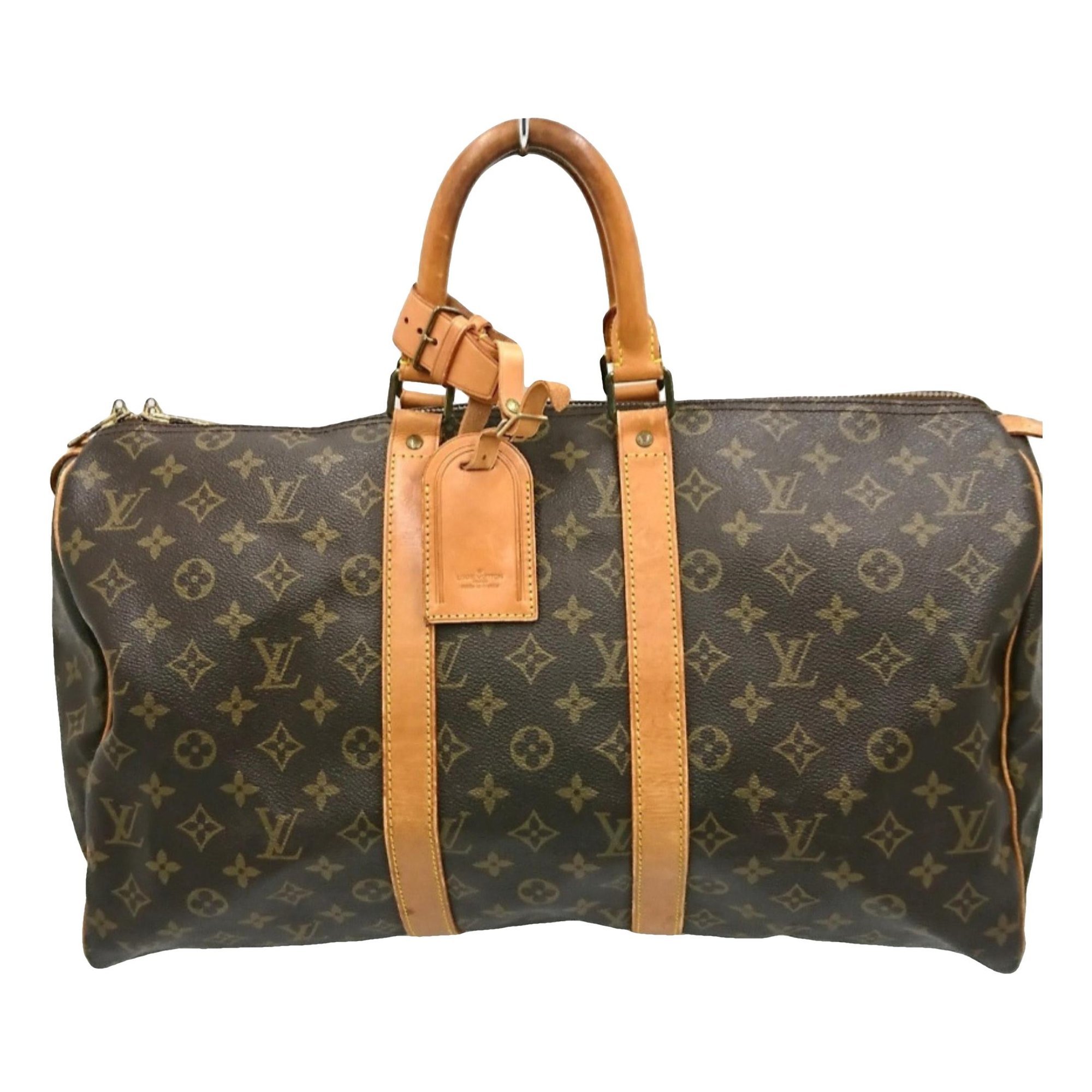 Keepall leather travel bag