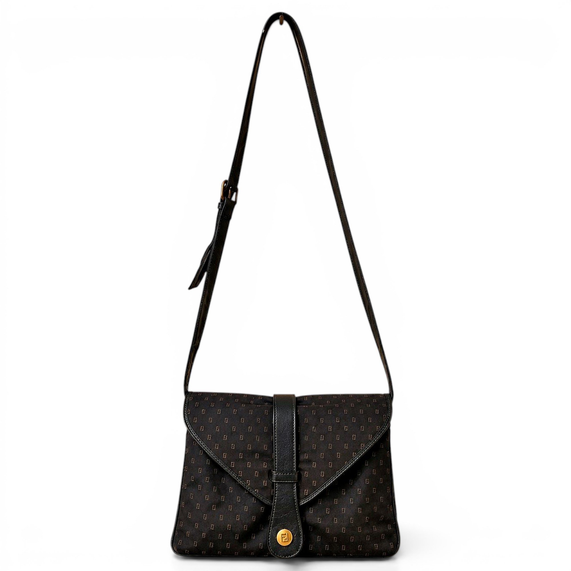 Double F cloth crossbody bag