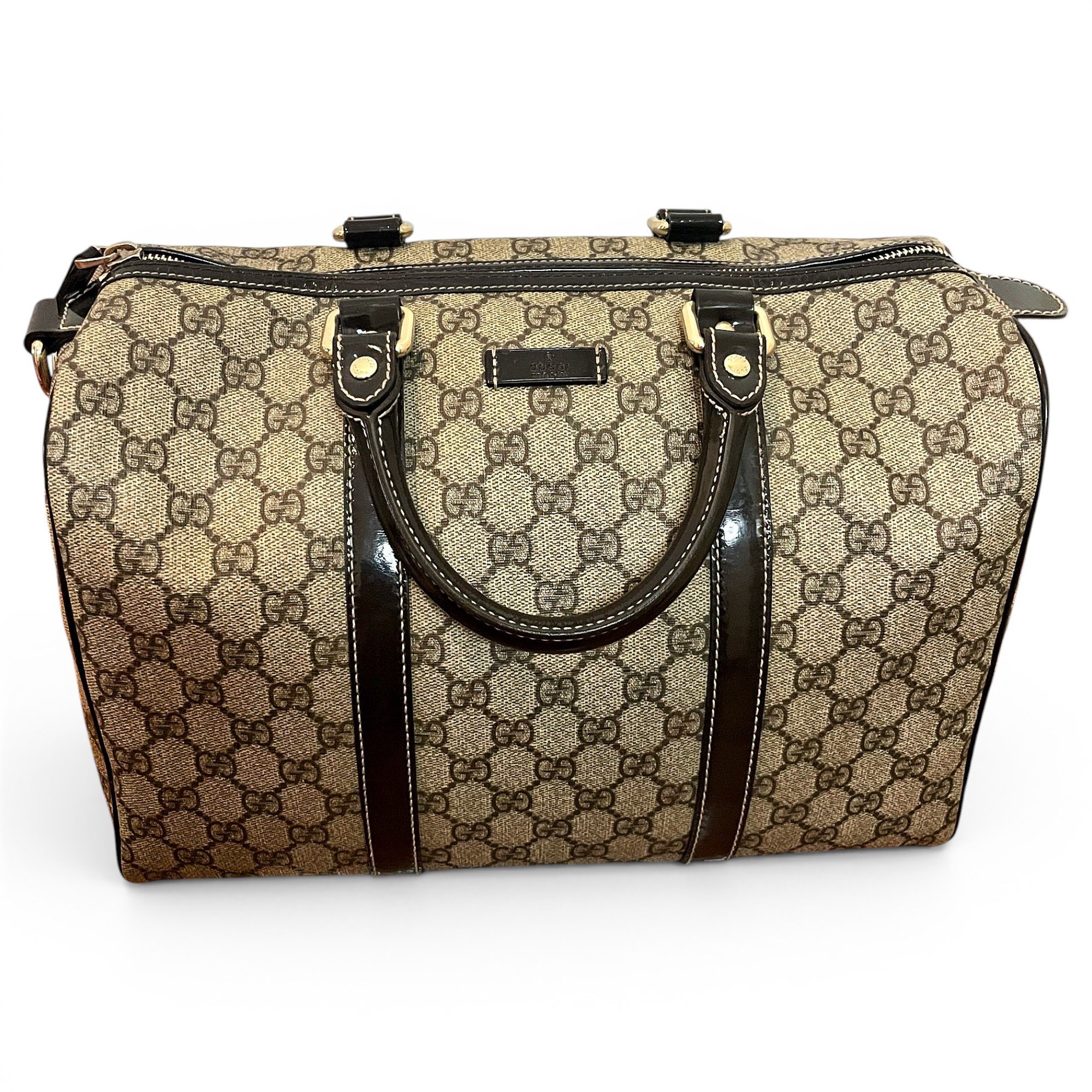 Joy leather bowling bag