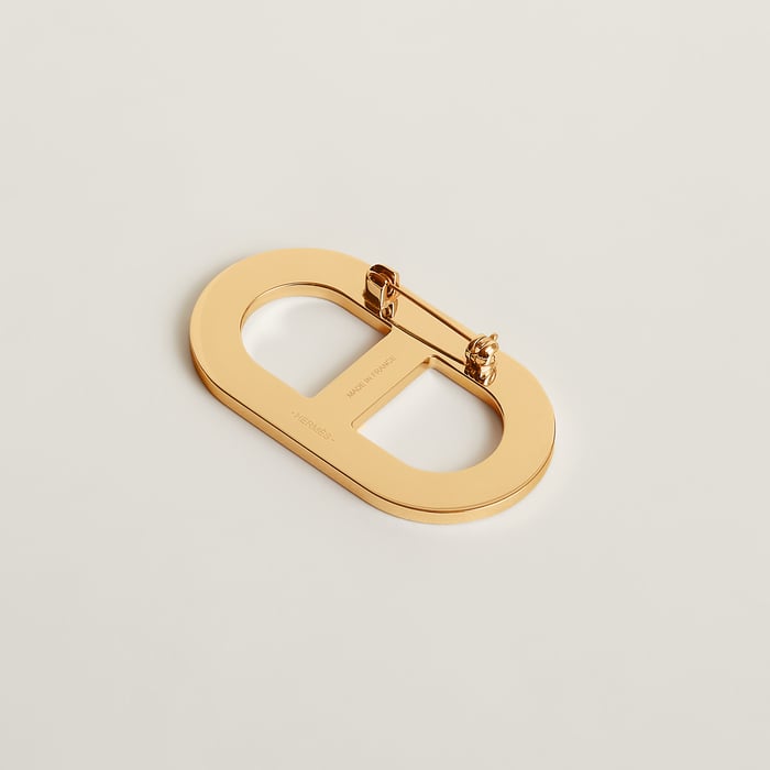 Navy Chaine d'Ancre Brooch