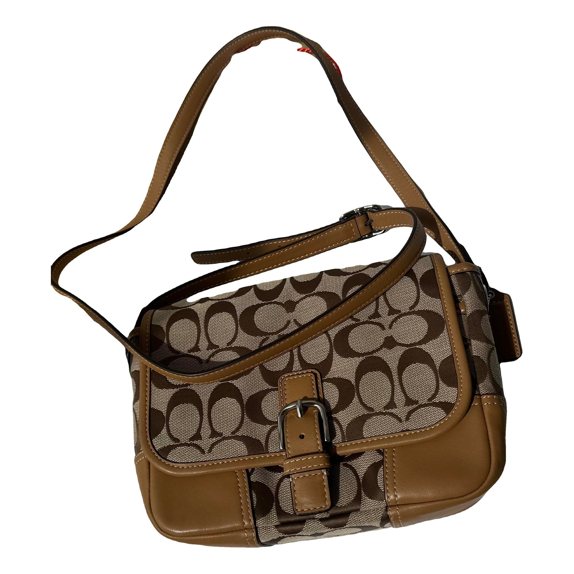 Canvas Courier Crossbody leather crossbody bag