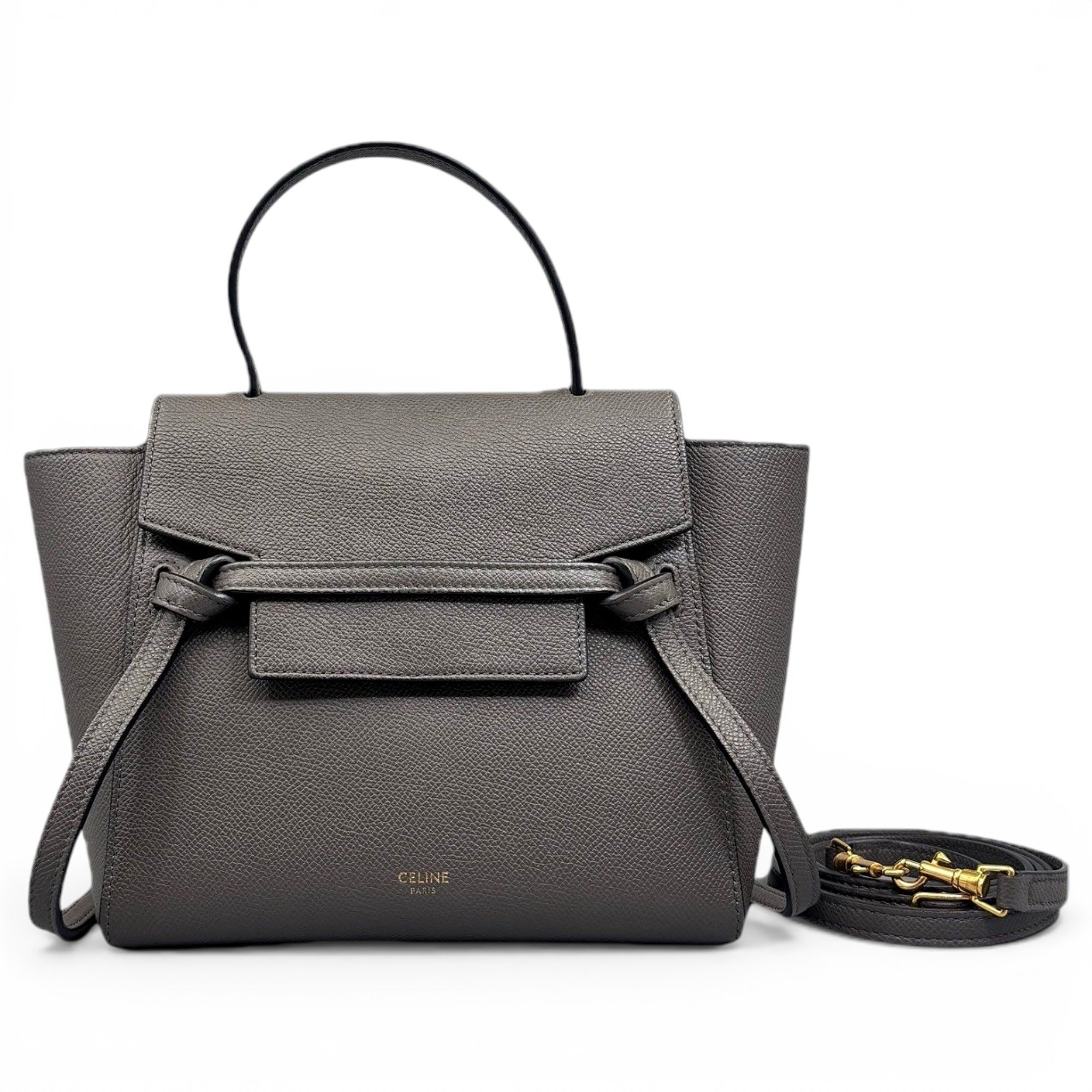Belt leather handbag