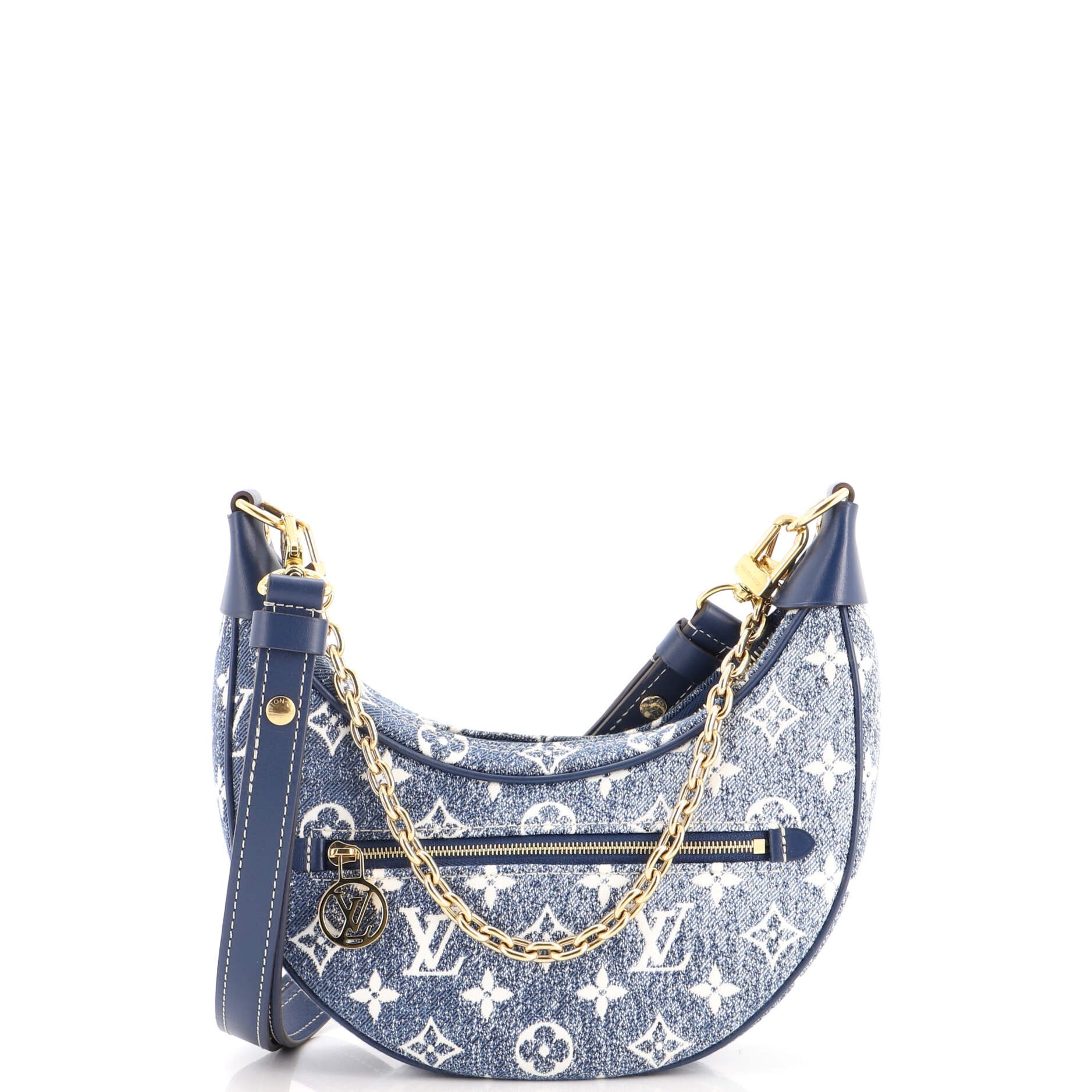 Loop Handbag Monogram Jacquard Denim