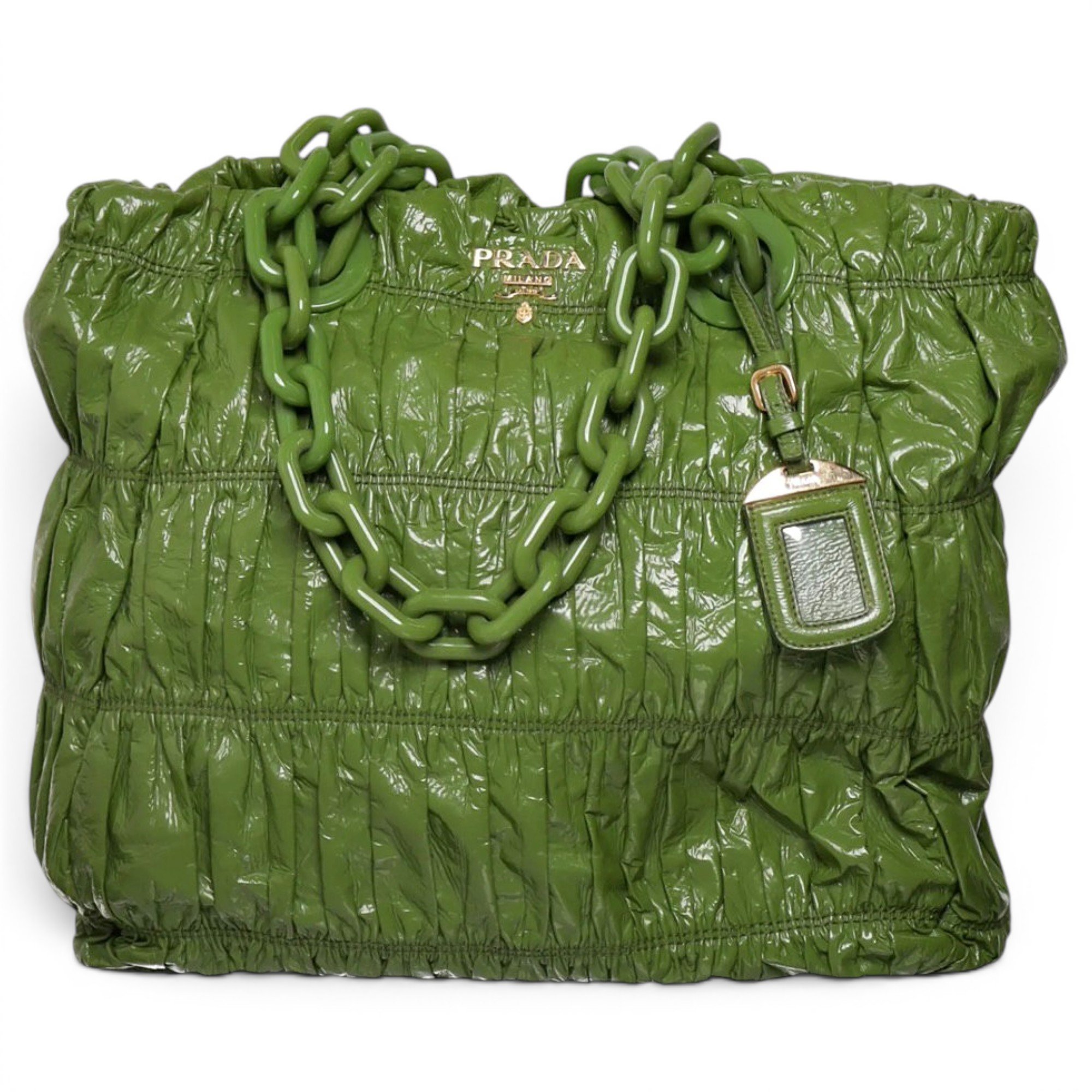 Patent leather handbag