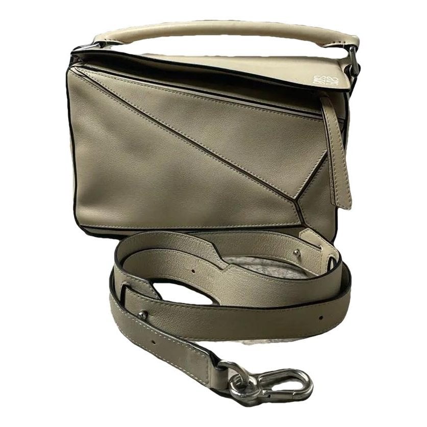 Puzzle leather crossbody bag