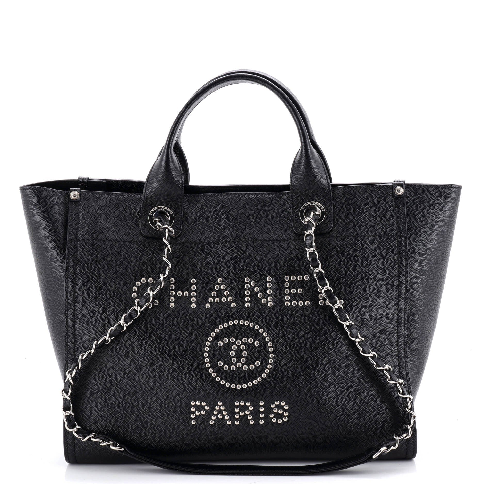 Deauville Tote Studded Caviar Small