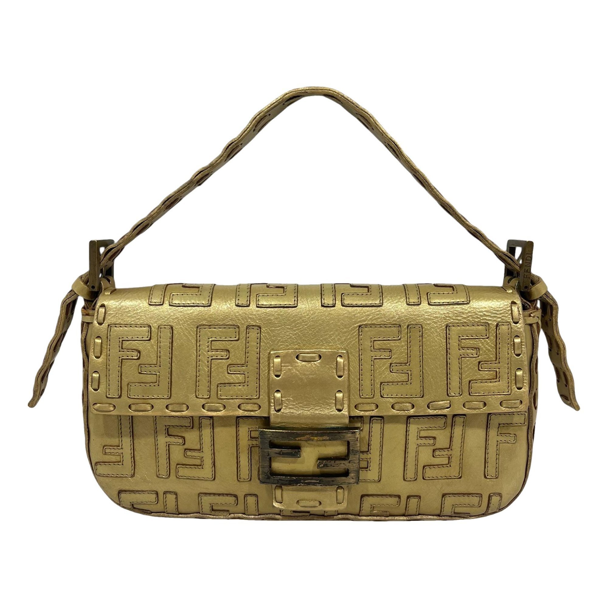 Baguette leather handbag