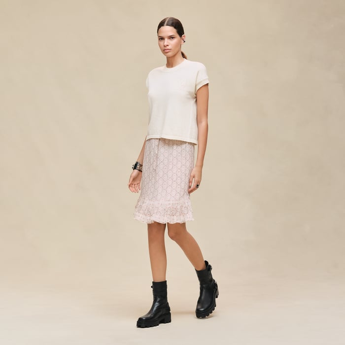Blanc Naturel Short-sleeve Sweater