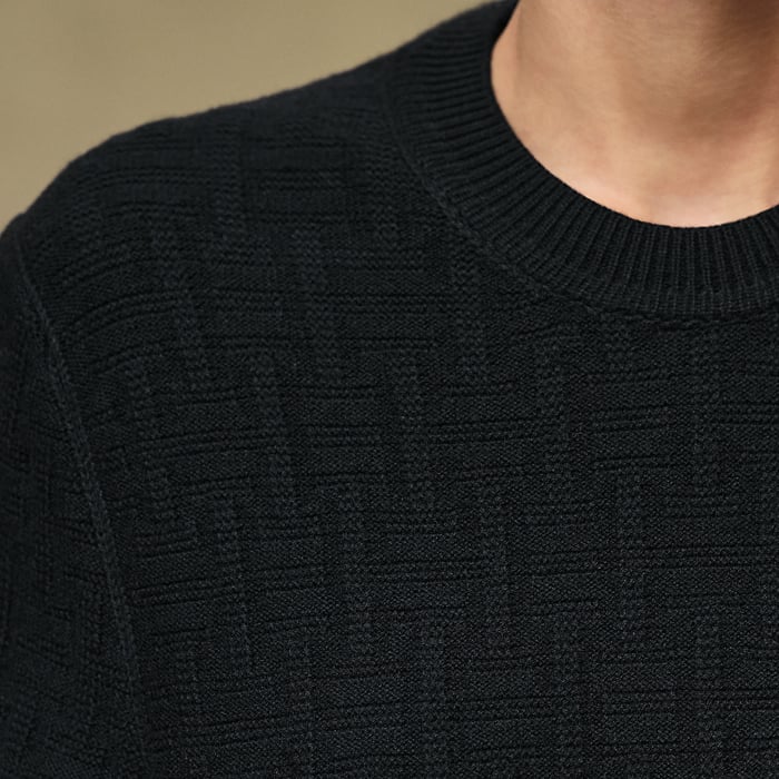 Noir "H Voyage" Long-sleeve Sweater