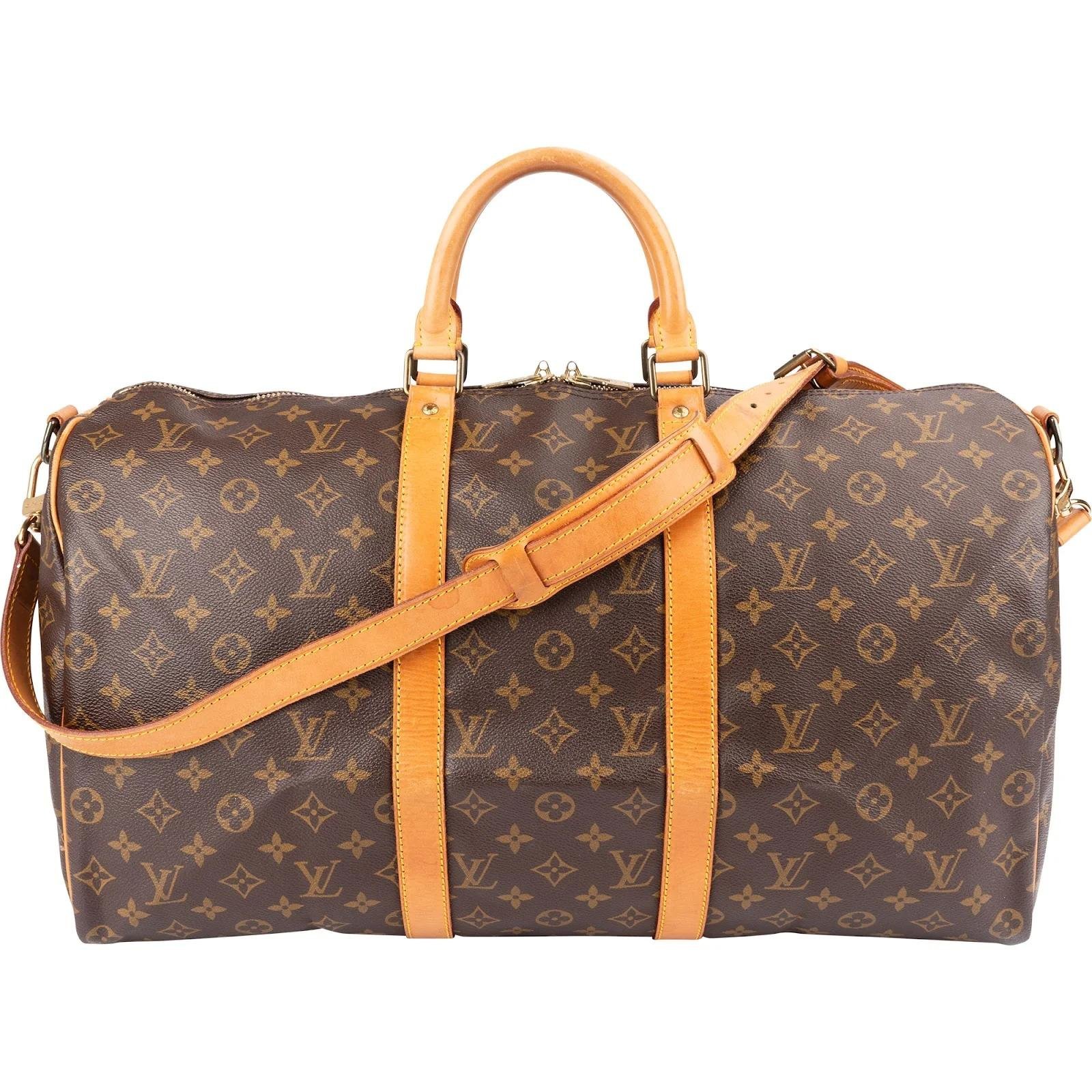 Keepall leather travel bag