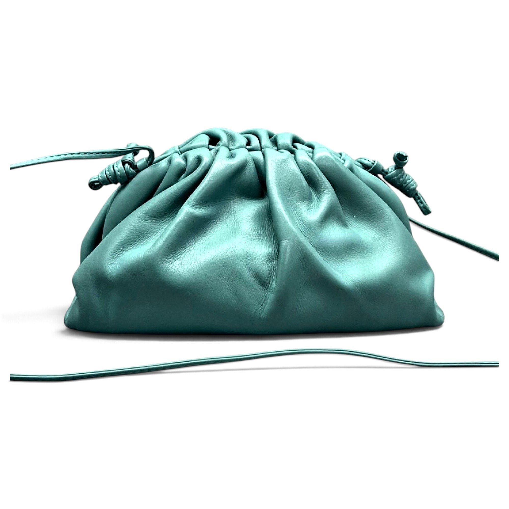 Pouch leather clutch bag