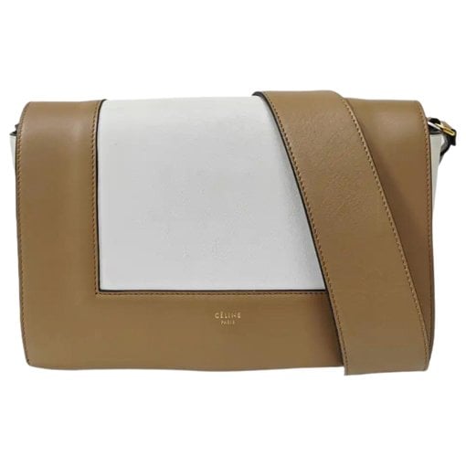 Frame leather handbag