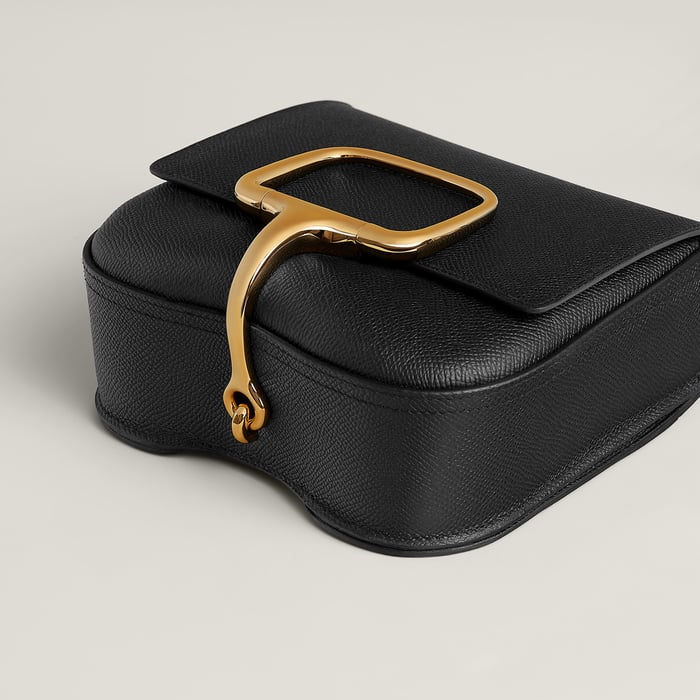 Noir Bolsa Hermès Della Cavalleria II Modelo Míni