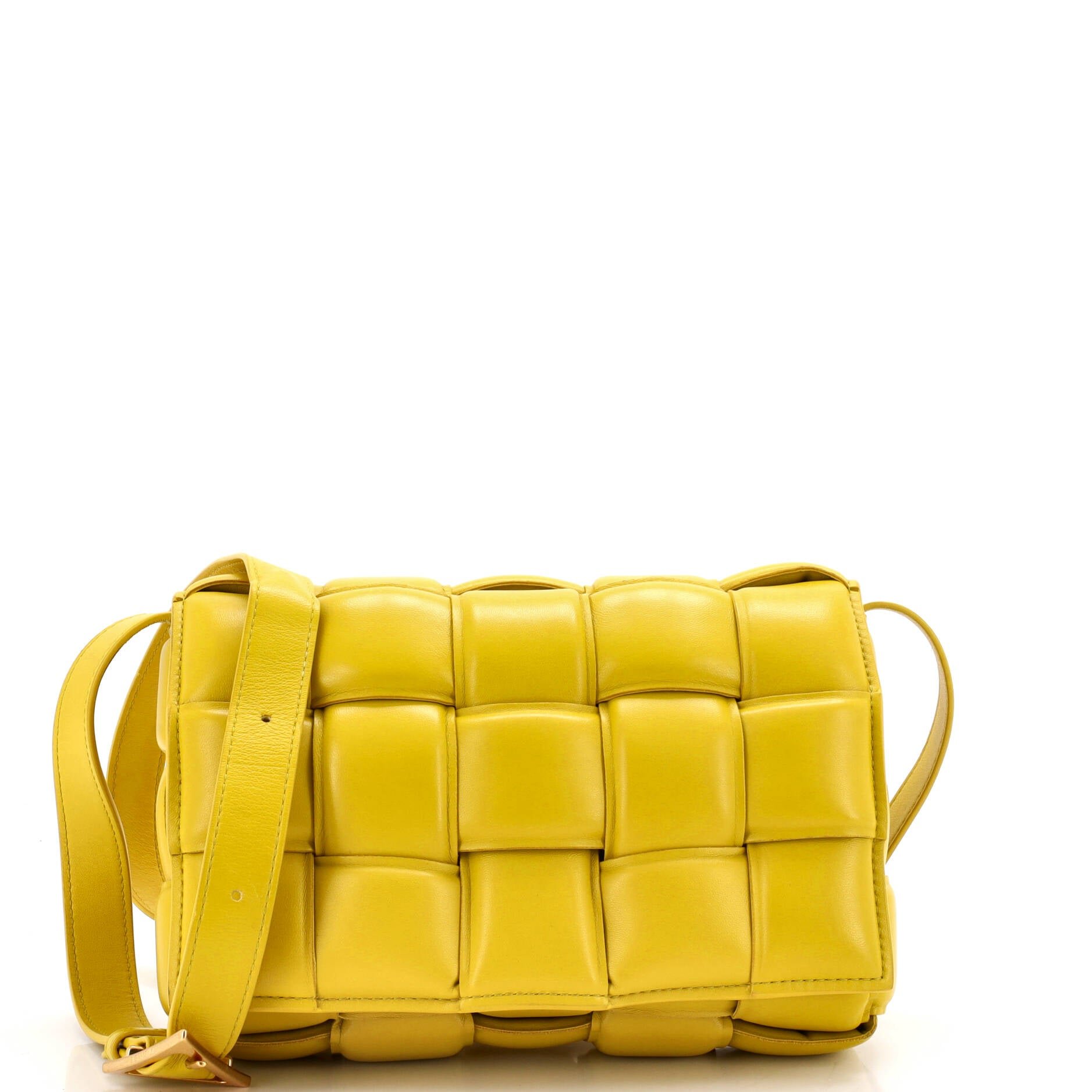 Cassette Crossbody Bag Padded Maxi Intrecciato Leather