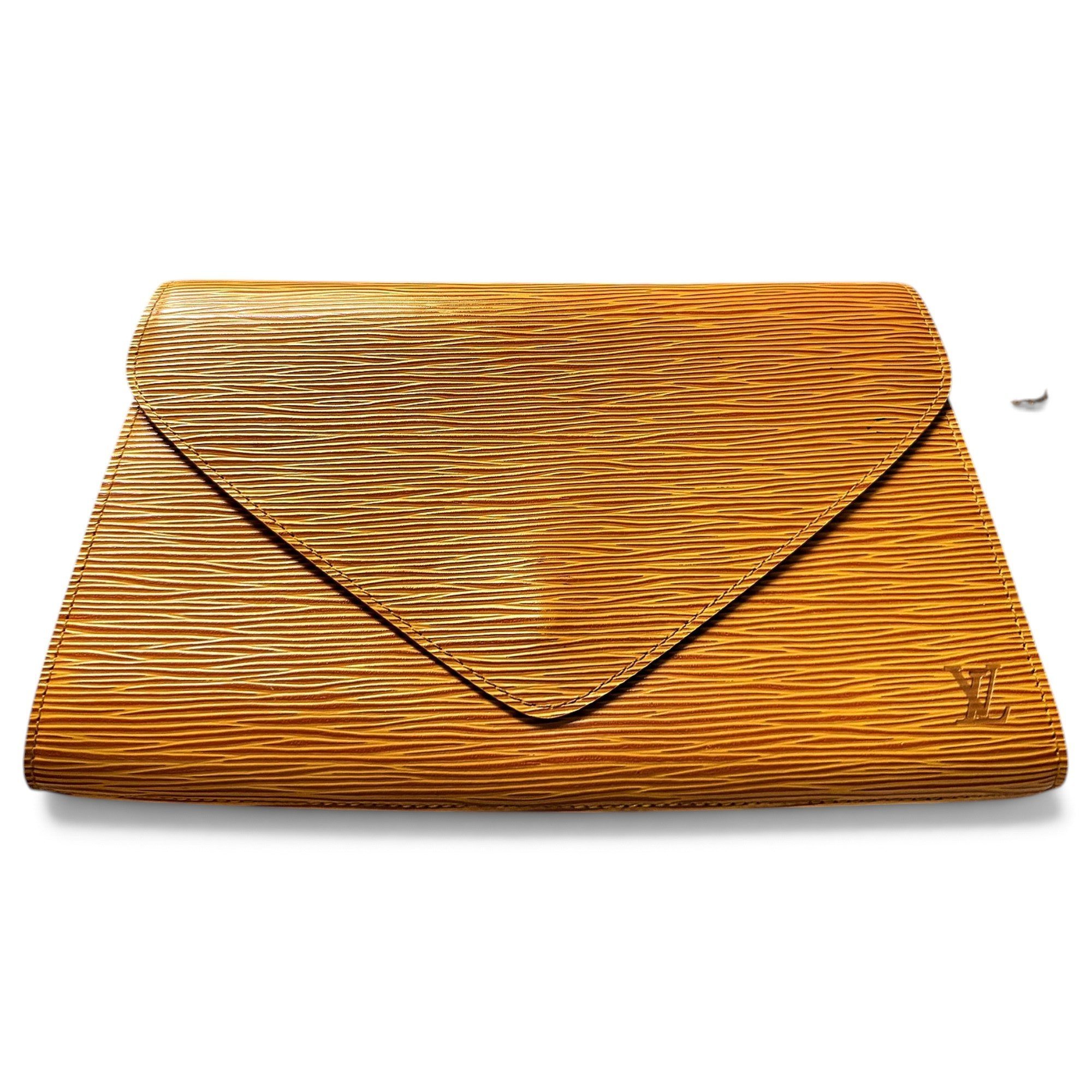 Leather clutch bag