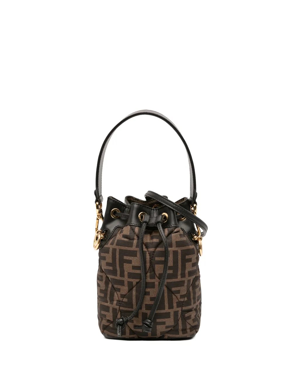 2010-2025 Mini Quilted Silk FF 1974 Mon Tresor Bucket Bag satchel