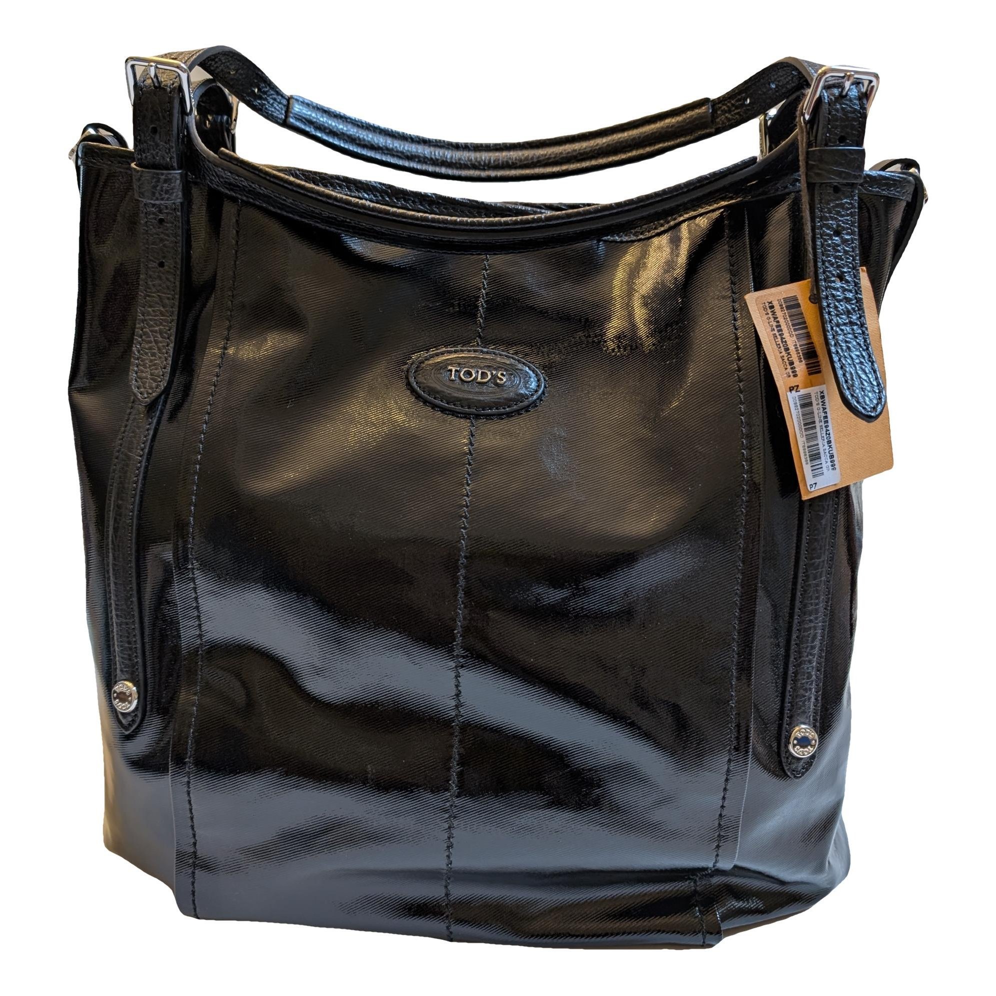 Tod's Shopping Media patent leather tote