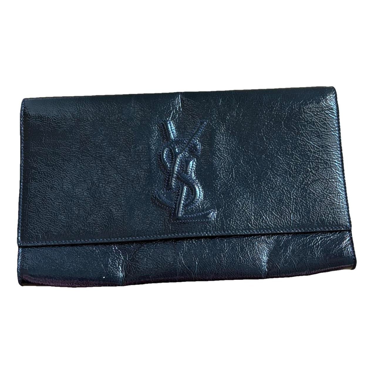 Leather clutch bag