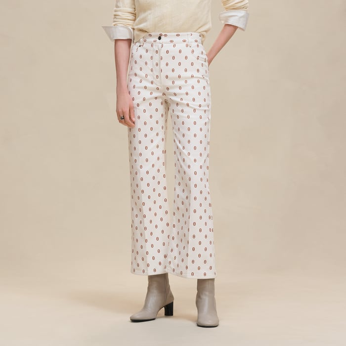 Marron Fauve "Chaine d'Ancre" Bootcut Pants
