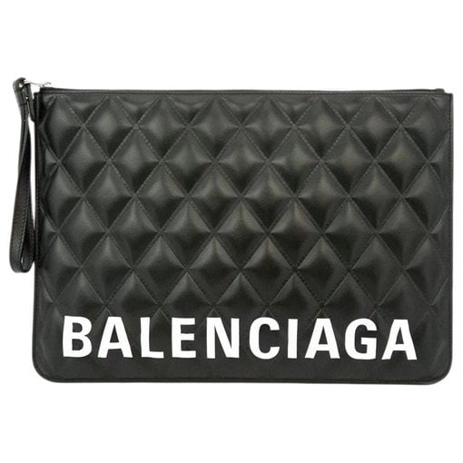 Leather clutch bag
