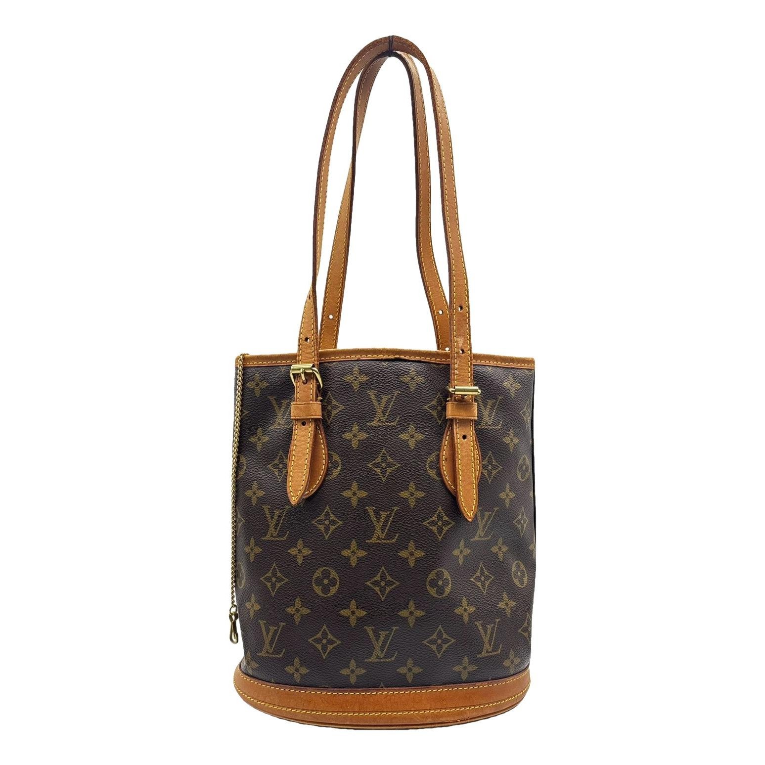 Bucket leather handbag