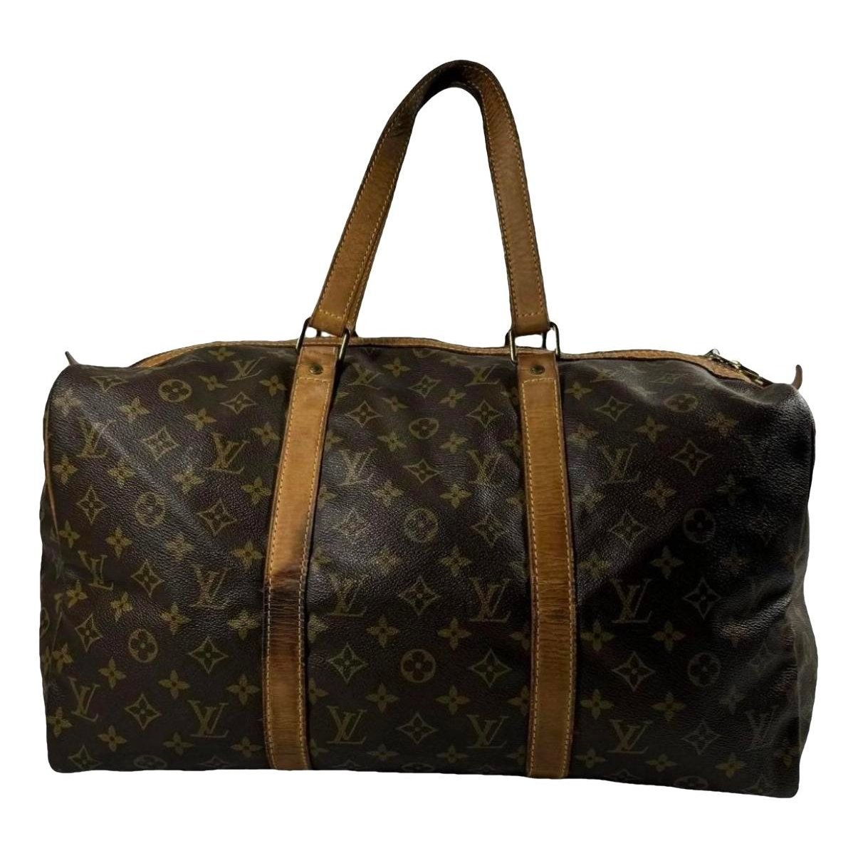 Sac souple leather travel bag