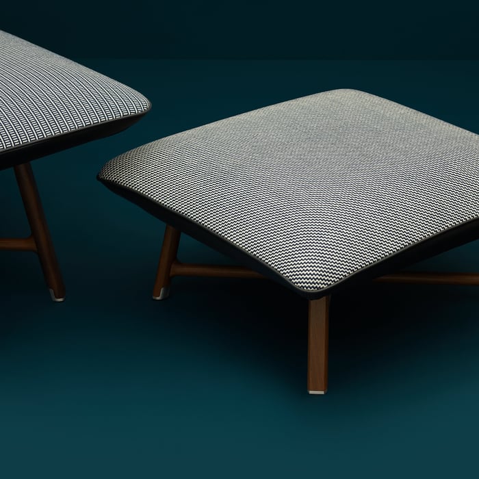 Les Necessaires d'Hermès "Carre d'Assise" Low Stool, Medium Model