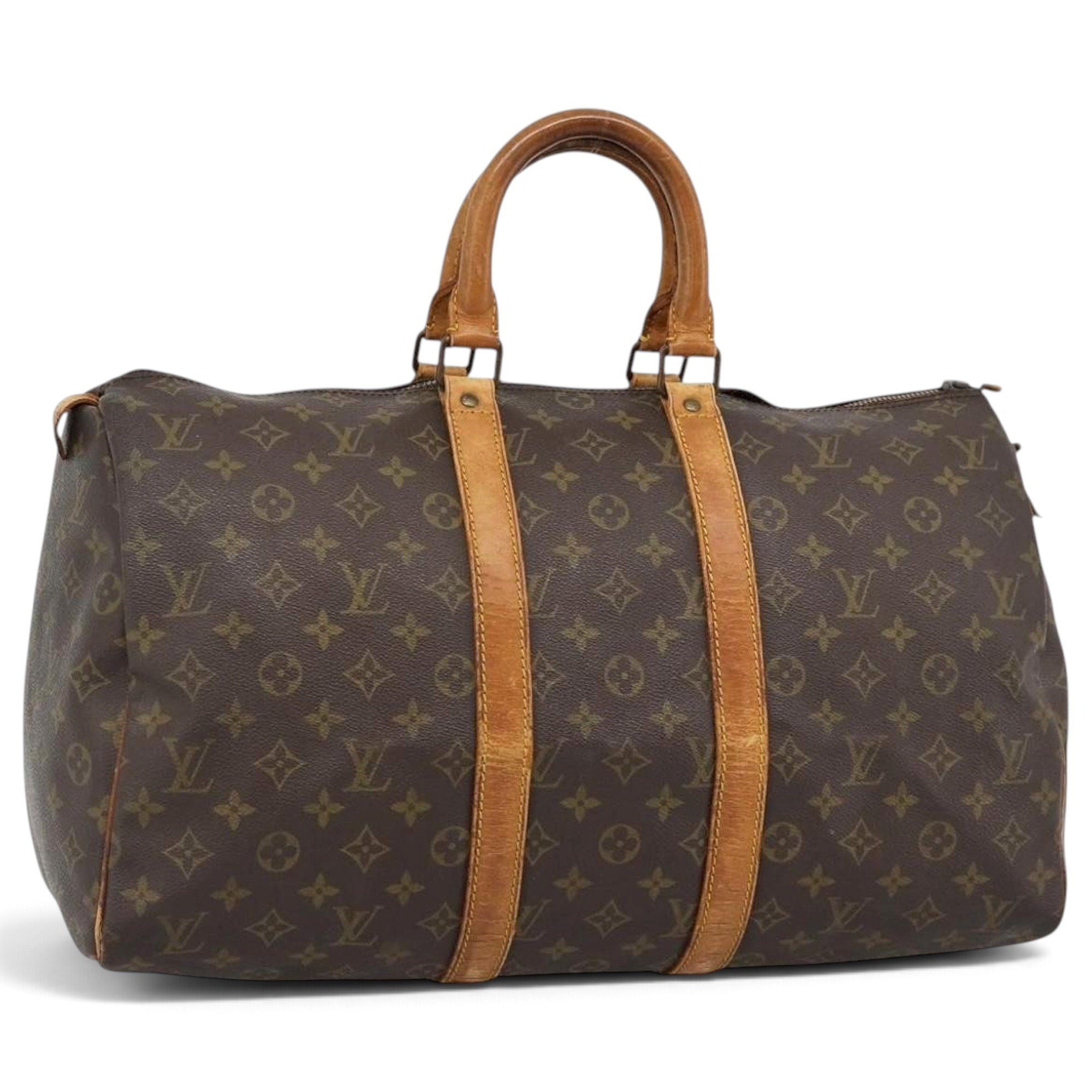Keepall leather travel bag