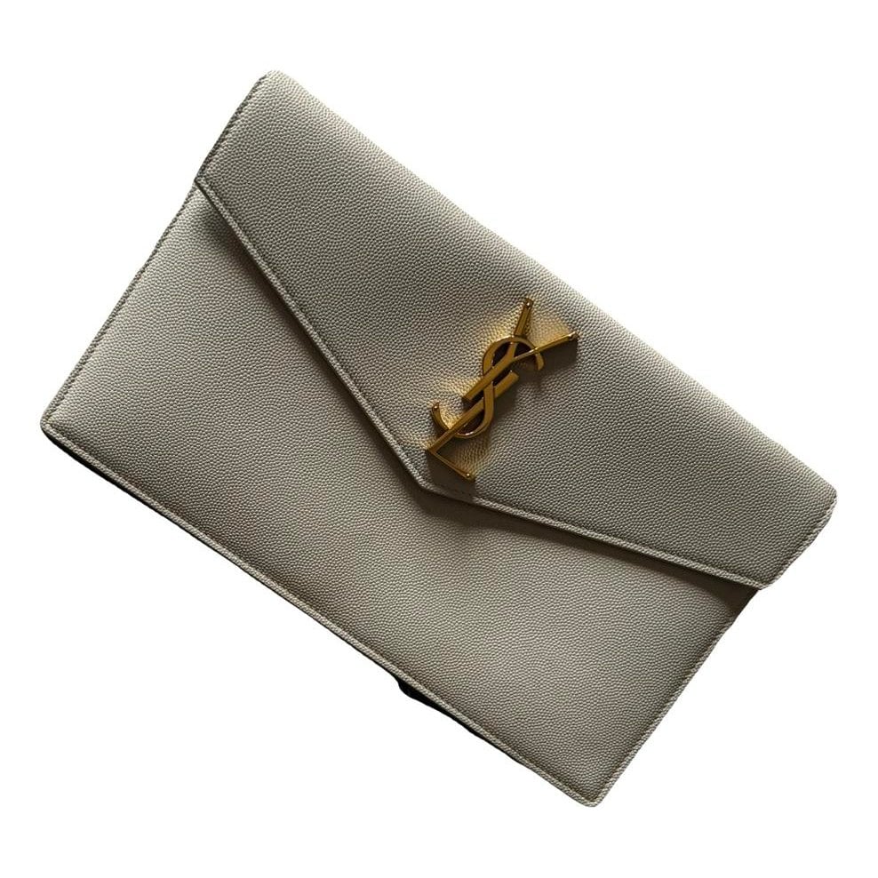 Leather clutch bag