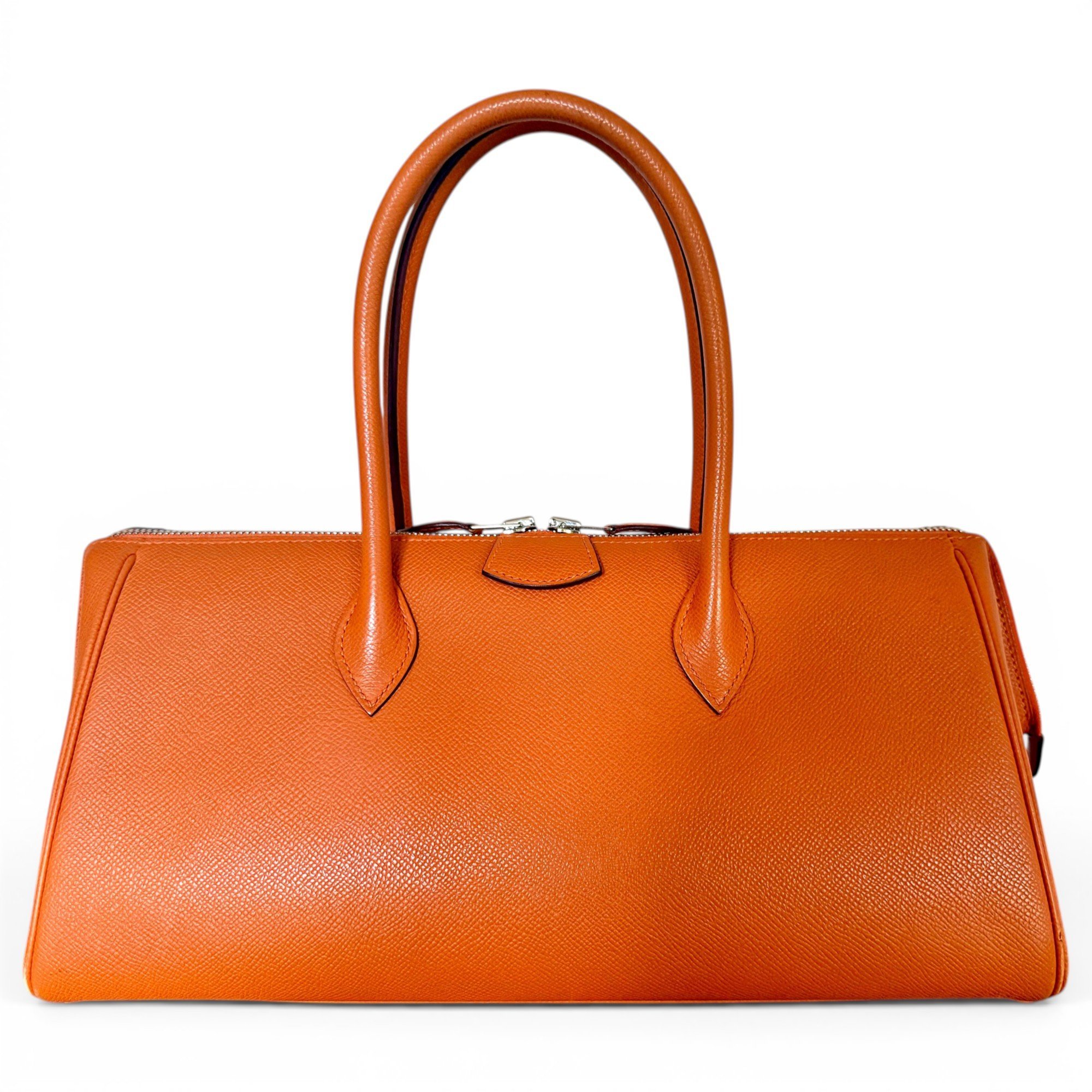 Hermes Paris Bombay Handbag Orange Epsom Leather 2006