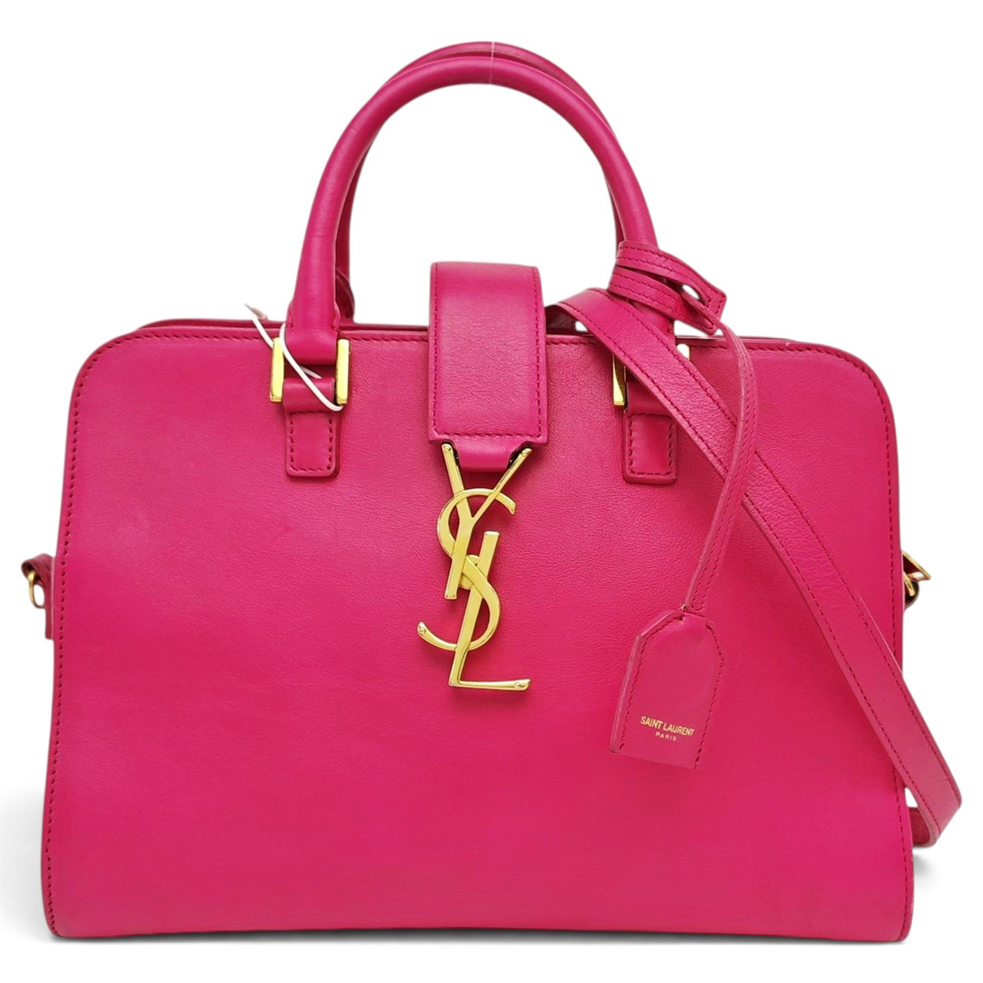 Saint Laurent Monogram Cabas leather tote