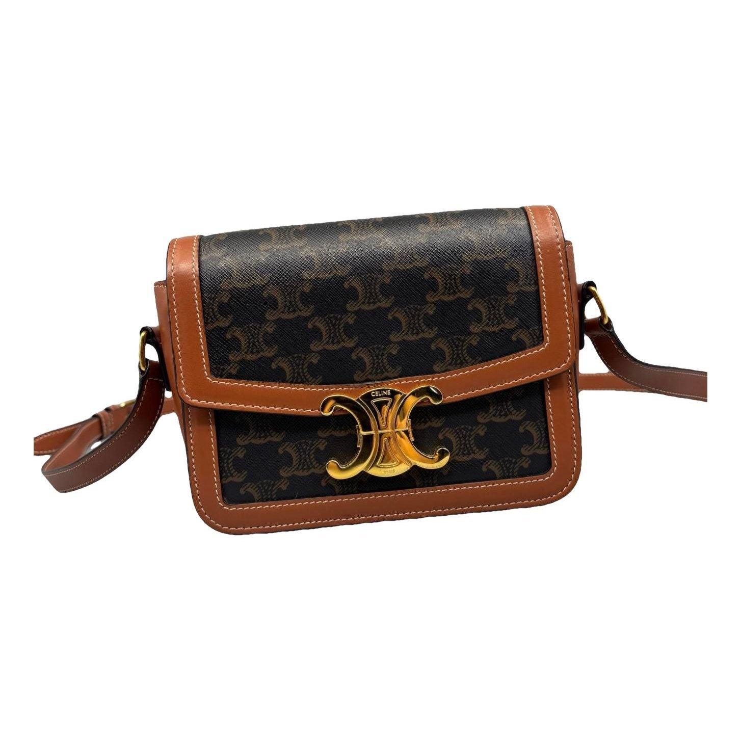 Triomphe leather handbag