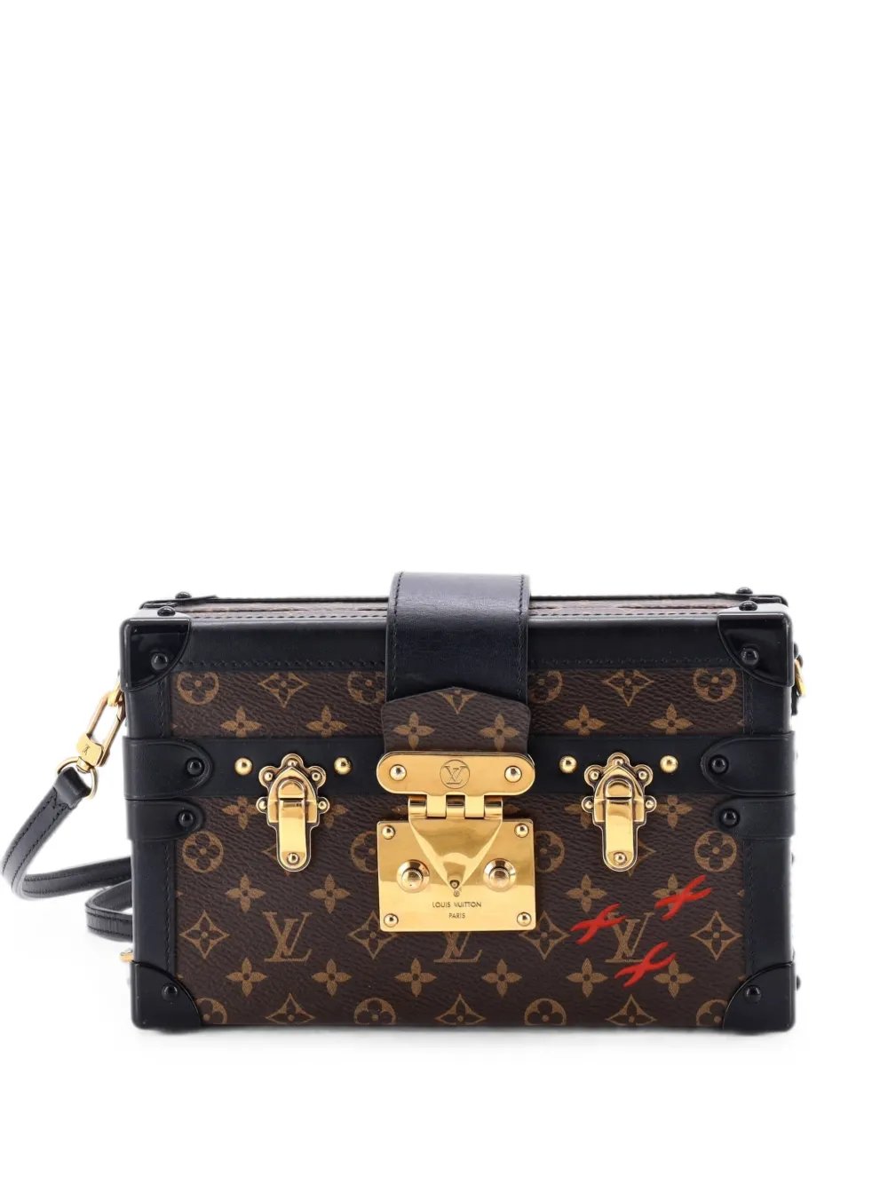Louis Vuitton Petite Malle Handbag Monogram Canvas clutch bag
