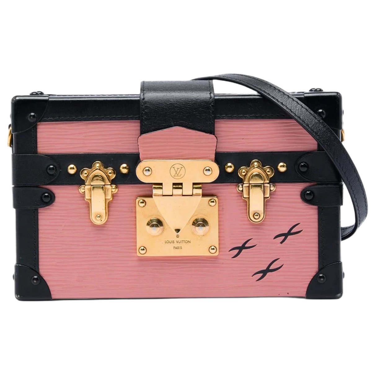 Petite Malle leather crossbody bag