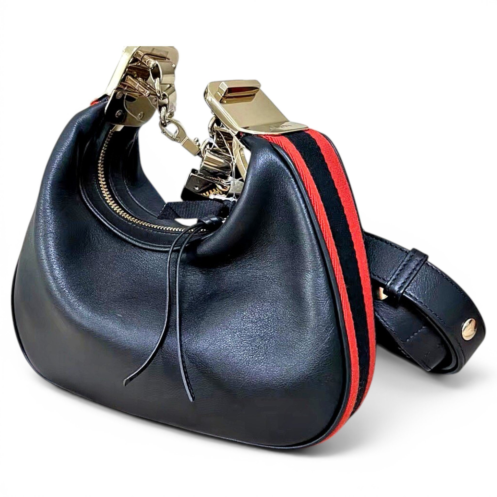 Attache leather handbag