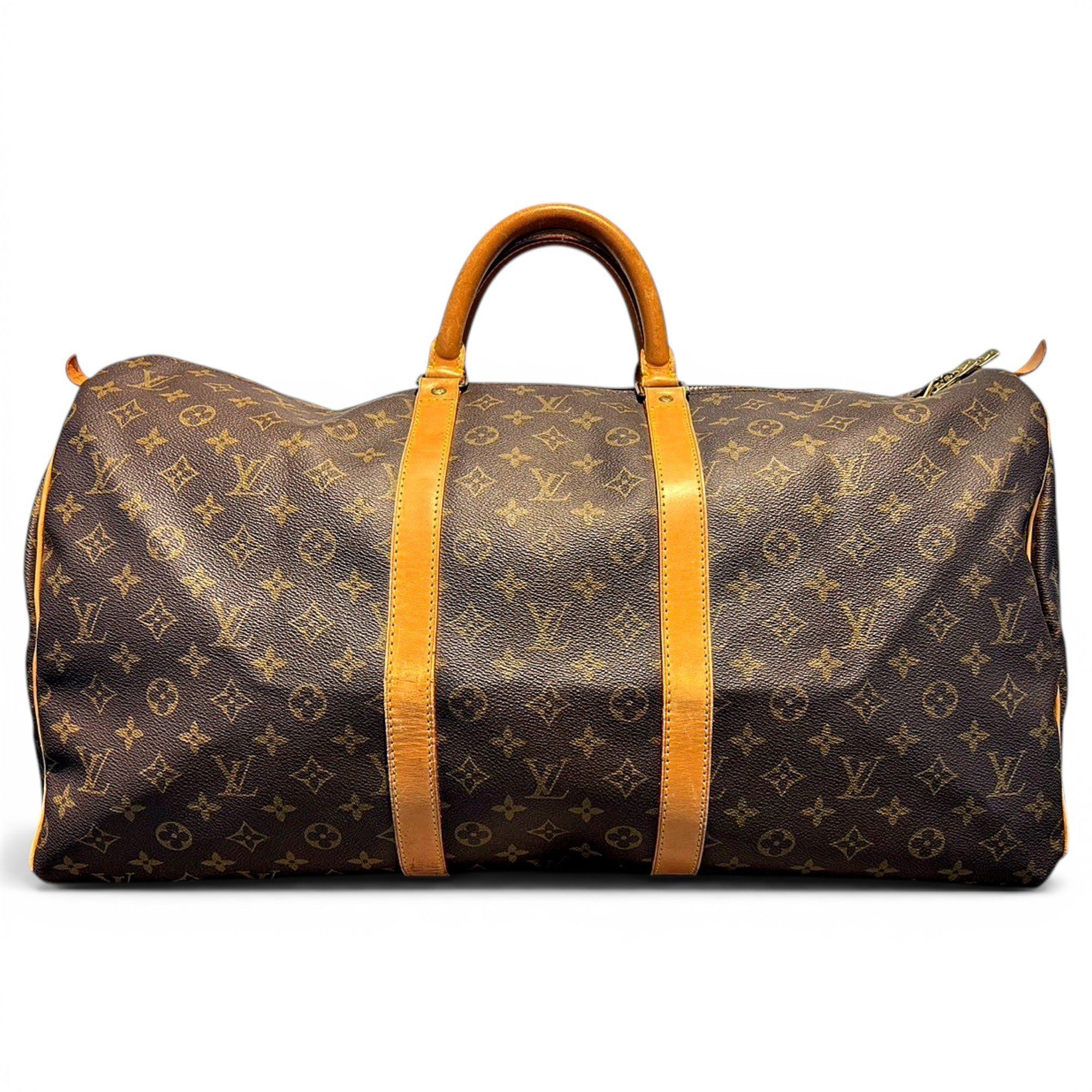 Keepall leather travel bag