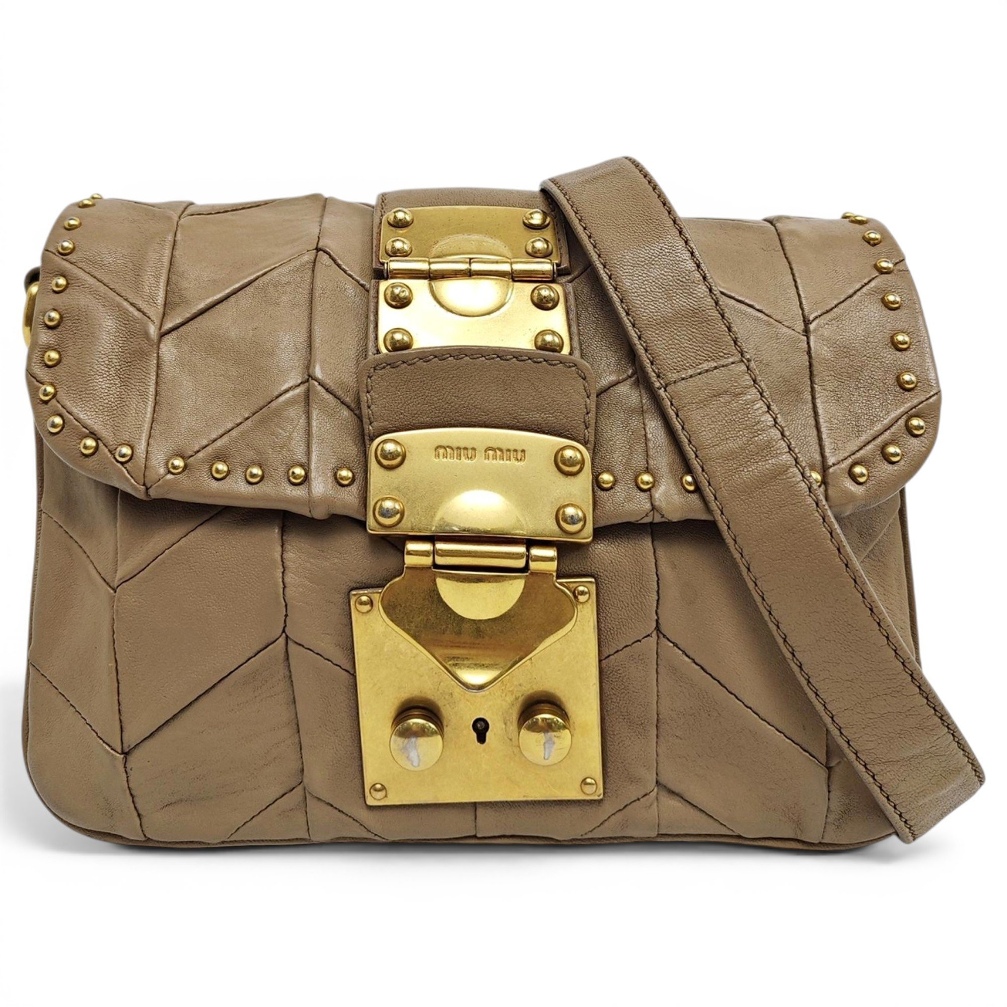 Miu Confidential leather crossbody bag