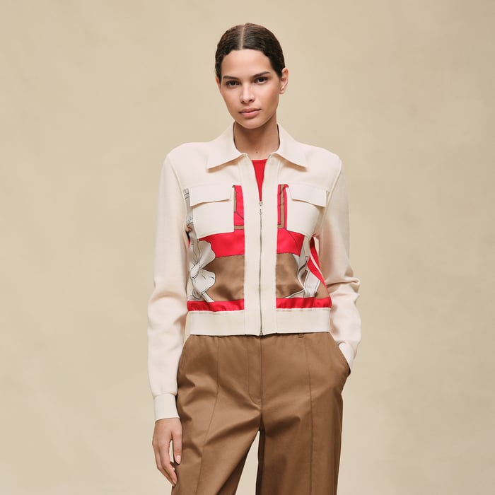 Beige Amande Zipped Jacket