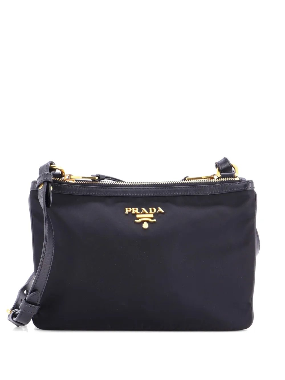 Double Zip Tessuto Small crossbody bag
