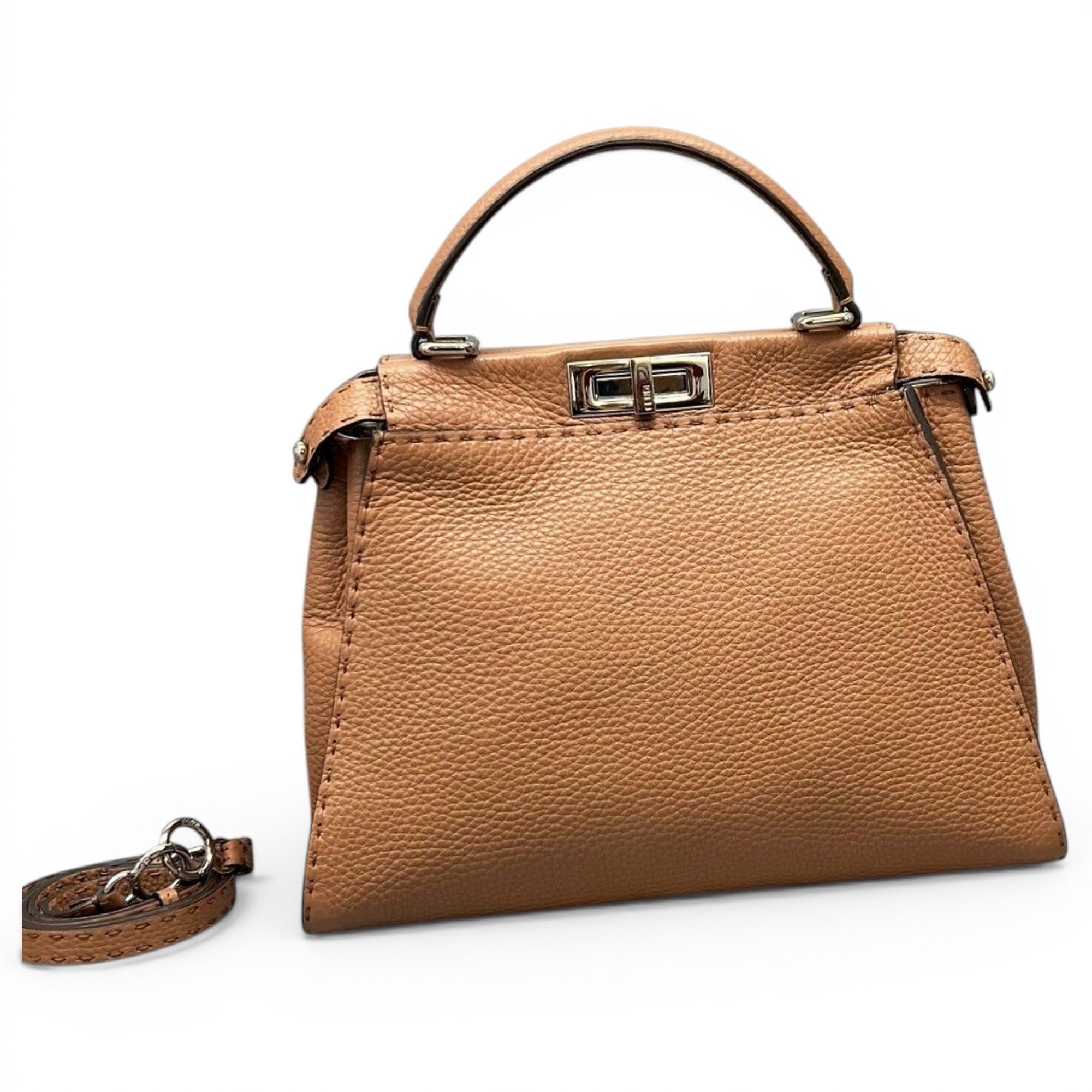 Peekaboo leather handbag