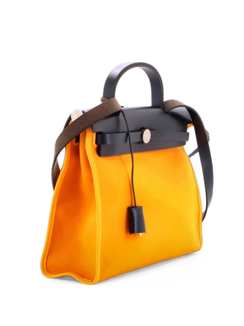Herbag Zip Leather and Toile 31 shoulder bag