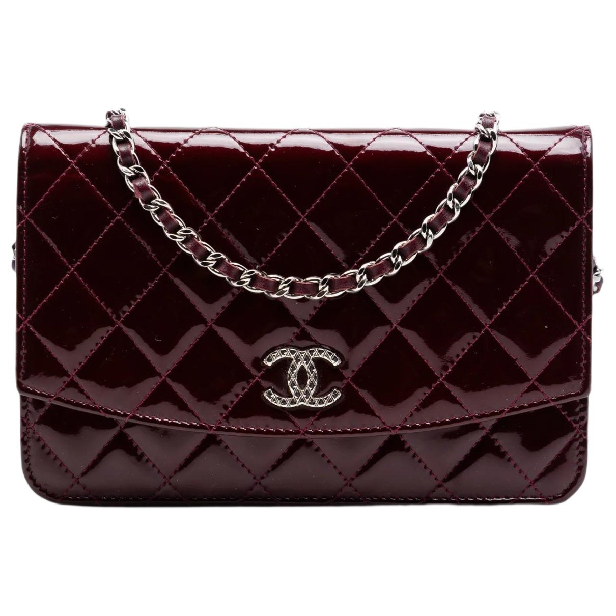 Wallet On Chain leather crossbody bag