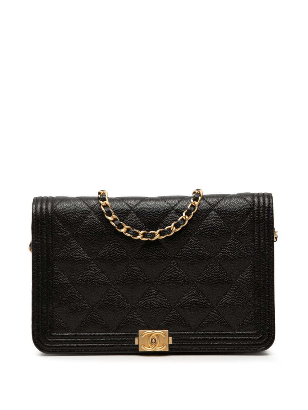 2018 Quilted Caviar Boy Wallet on Chain crossbody bag