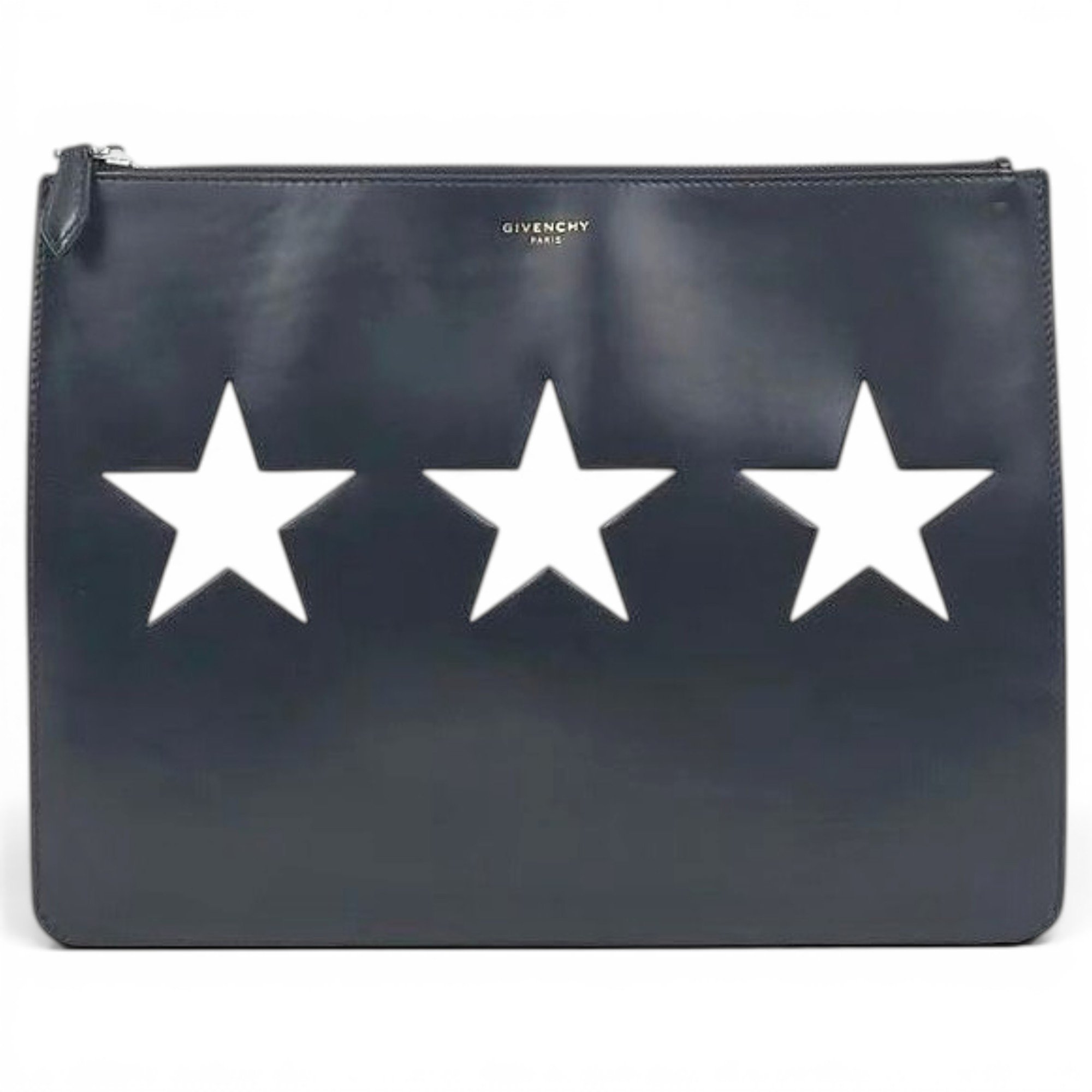 Leather clutch bag